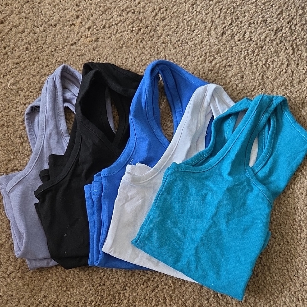 Women's Racerback Tank Tops - Black, Blue, White, Teal